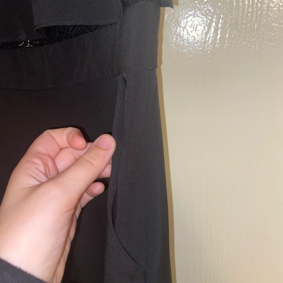 Black Mini Dress with Pockets - Picture 8 of 8